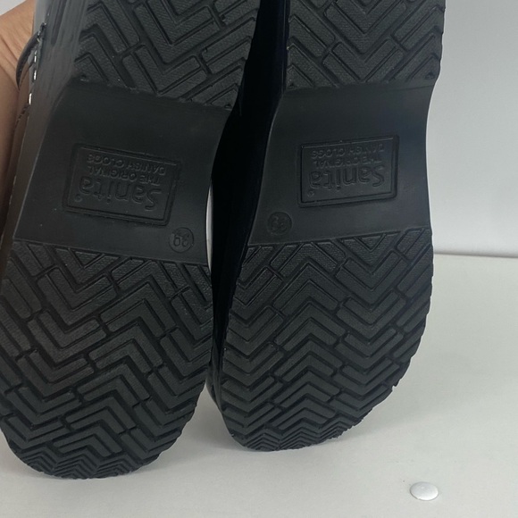 Sanita Original Danish Non Slip Professional Black Patent Leather Clogs NWOT - Picture 11 of 13
